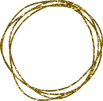 Gold Glitter Doodle Circles